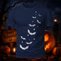 Combed Cotton Spooky Bats & Stars Halloween Graphic Tee
