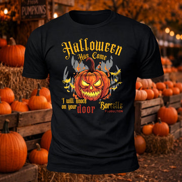 Halloween Has Come Pumpkin Printed Short Sleeve T-Shirt