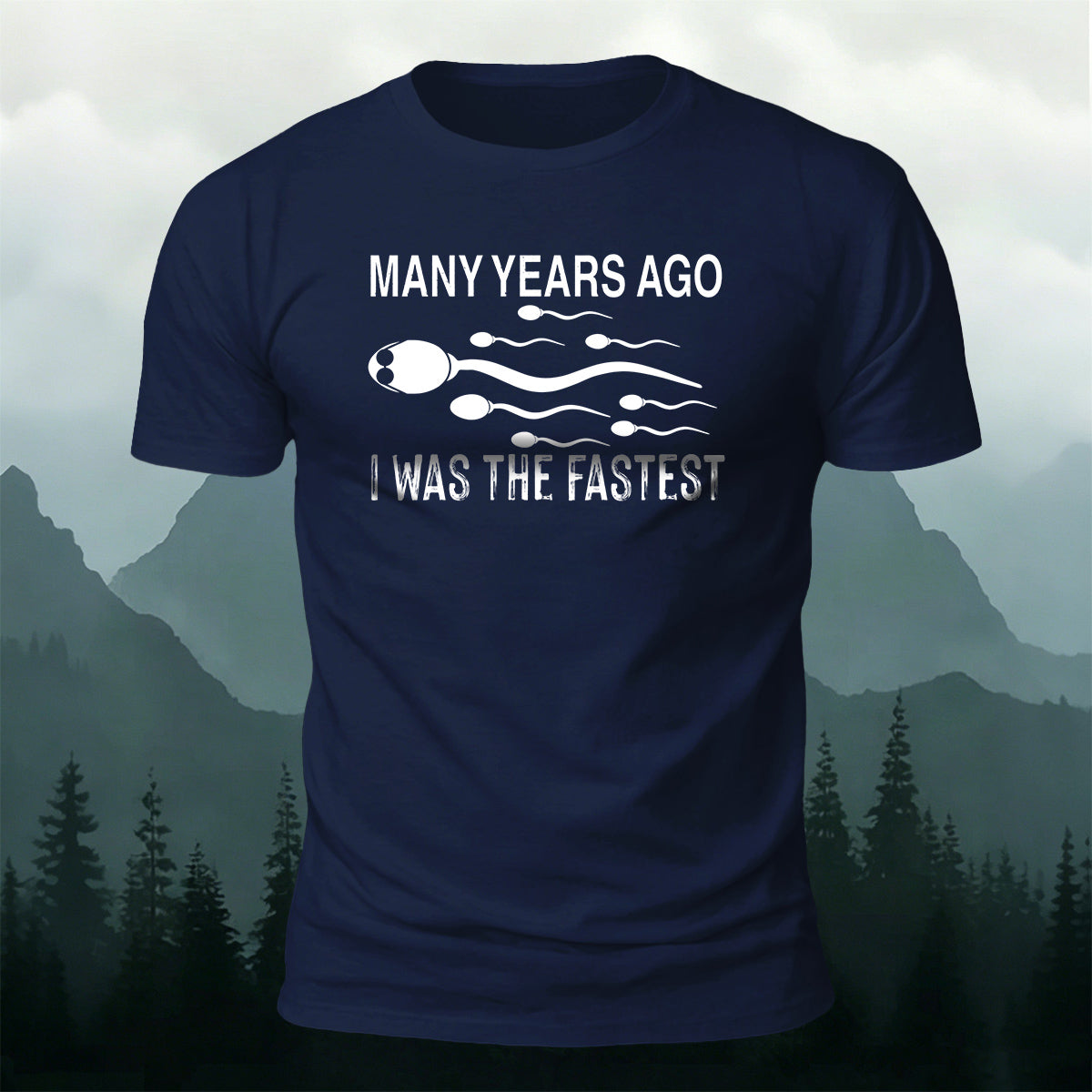 100% Cotton Fastest Tadpole Print Casual T-Shirt