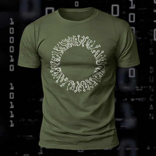 Circuit Circle Printed Short Sleeve T-Shirt