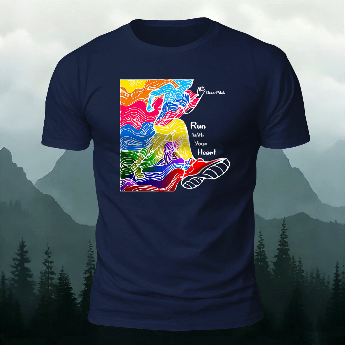 Running Enthusiasts Printed Casual Breathable Tee