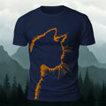 Sublimation Cat Head Casual Crew-Neck T-Shirt