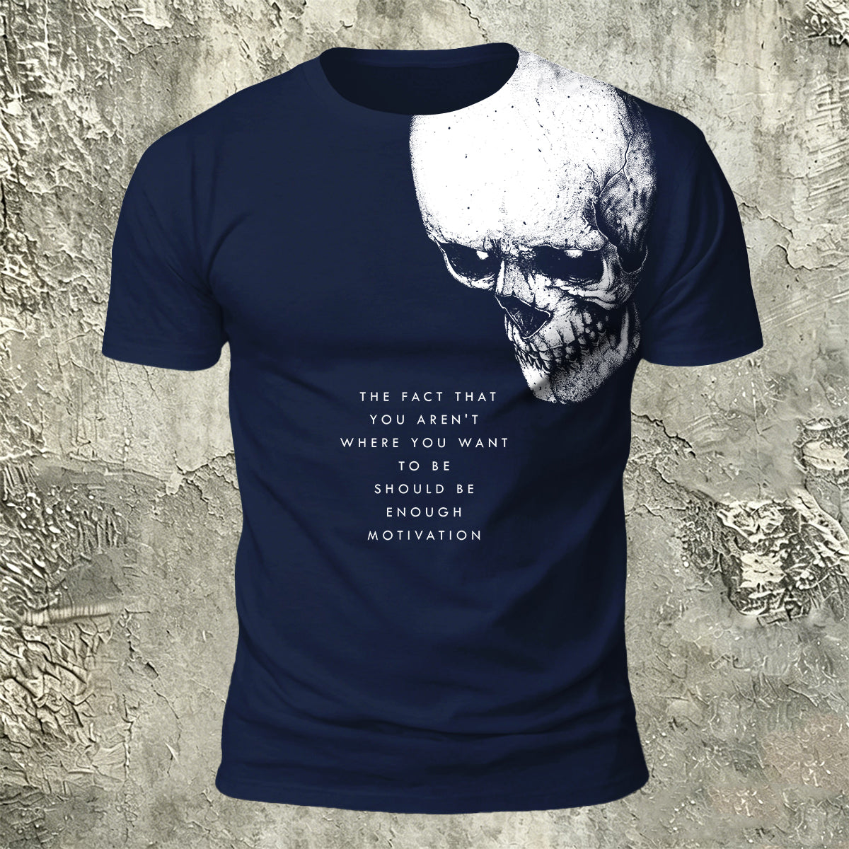 Skull Letter Print Personalized Casual Tee