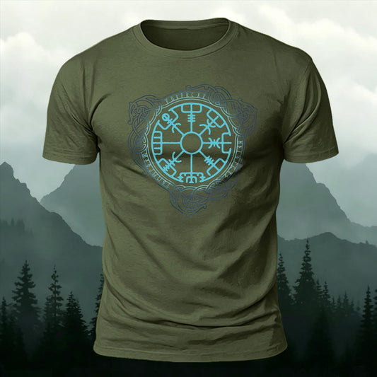 Viking Compass Printed Short Sleeve T-Shirt