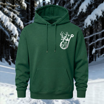 Reindeer Fish Hook Printed Hoodie Sweatshirt