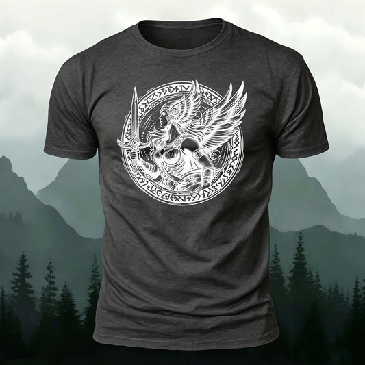 Premium Cotton Retro Print Crew Neck T-Shirt