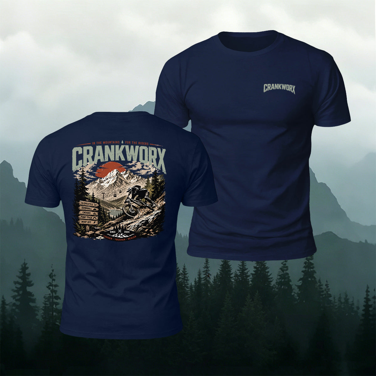 Mountain Cycling Print Trend Breathable T-Shirt