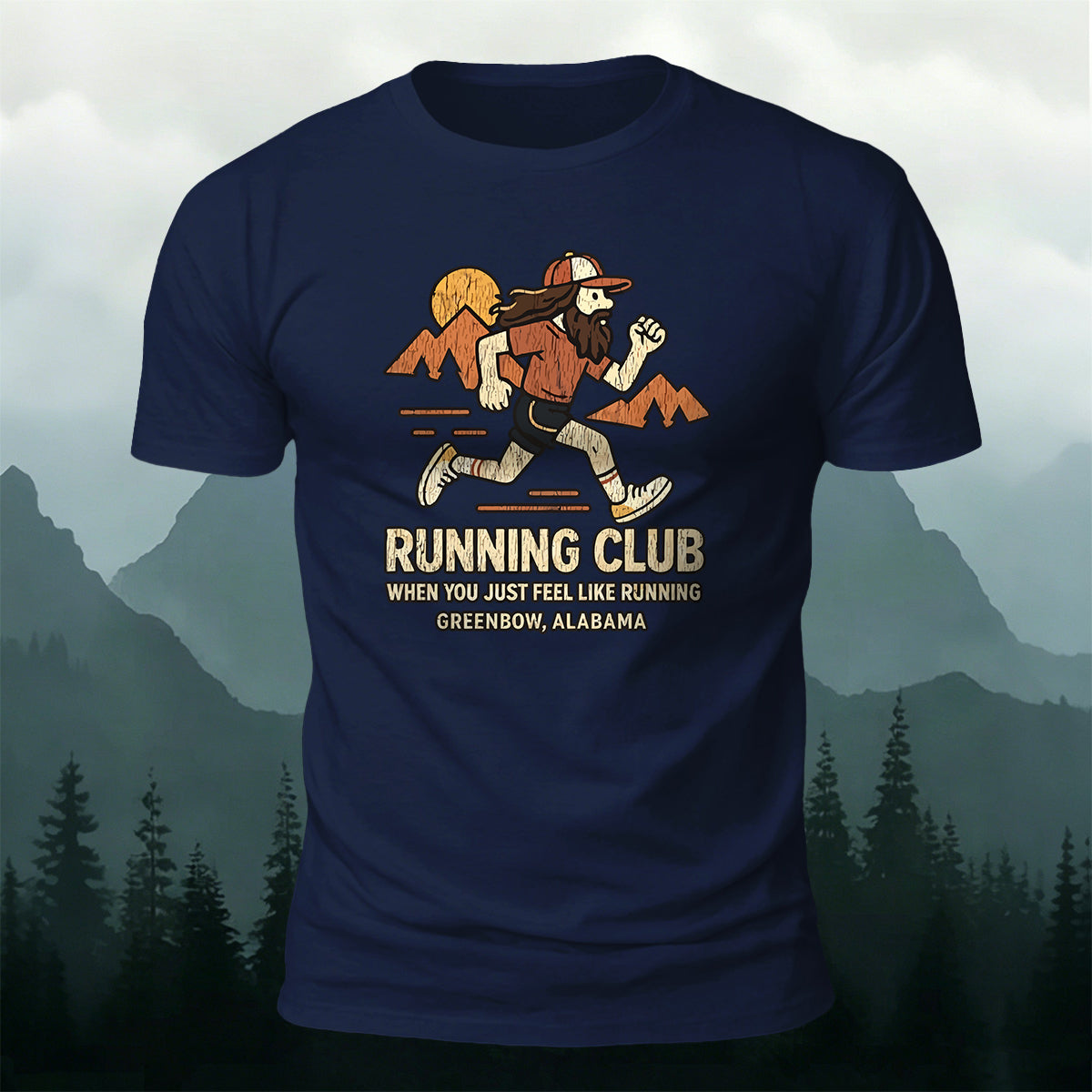 Vintage Running Casual Premium Cotton T-Shirt