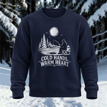 Cold Hands Warm Heart Printed Round Neck Sweatshirt