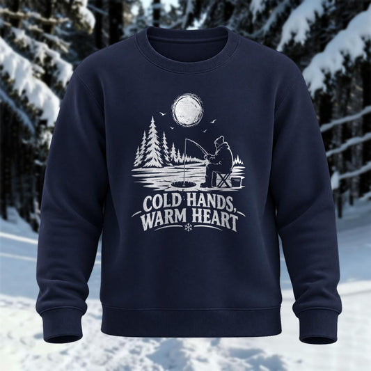 Cold Hands Warm Heart Printed Round Neck Sweatshirt