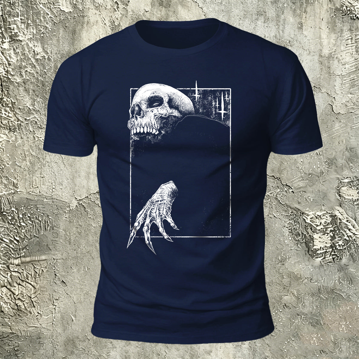 Dark Skull Print Casual 100% Cotton T-Shirt