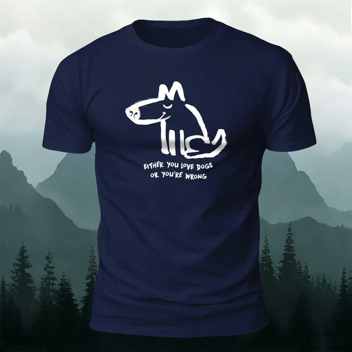 100% Cotton Dog-Themed Casual Crew-Neck T-Shirt