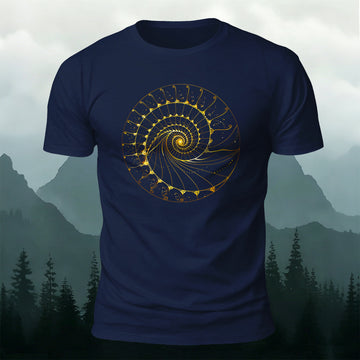 Combed Cotton Artistic Stripe Print Casual T-Shirt