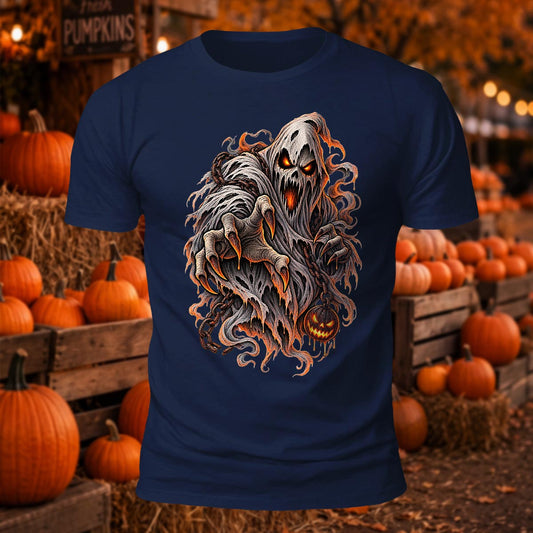 Halloween Scary Death Printed Short Sleeve T-Shirt