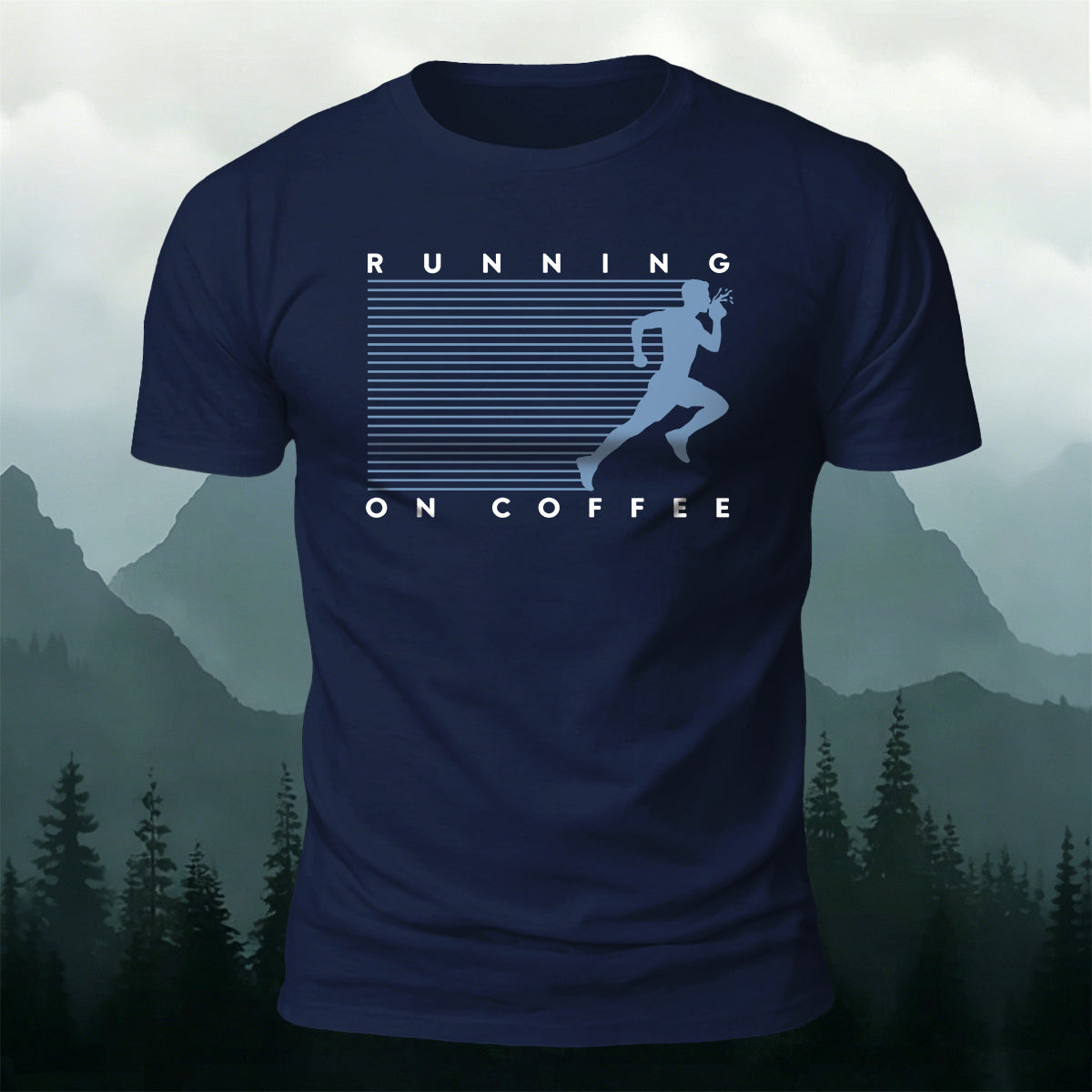 Running Print Classic Casual Skin-Friendly T-Shirt