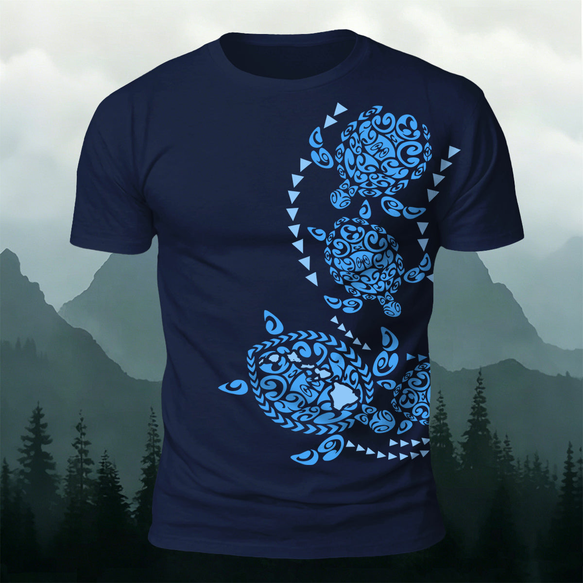 Geometric Turtle Casual Premium Cotton T-Shirt