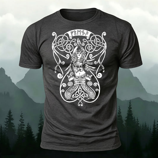 Premium Cotton Traditional Totem Print T-Shirt