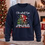 Fun To Ride Christmas Printed Round Neck Sweatshirt