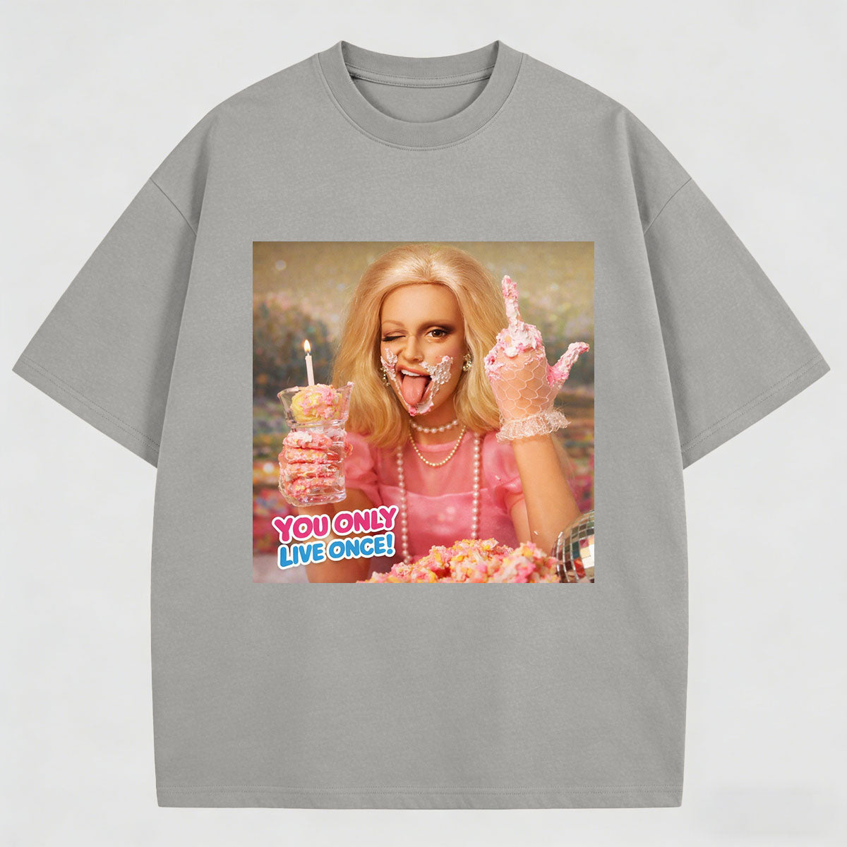 Meme You Only Live Once Cotton Printed T-Shirt