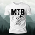 Cycling Life Print Soft-touch Feel Casual T-Shirt White