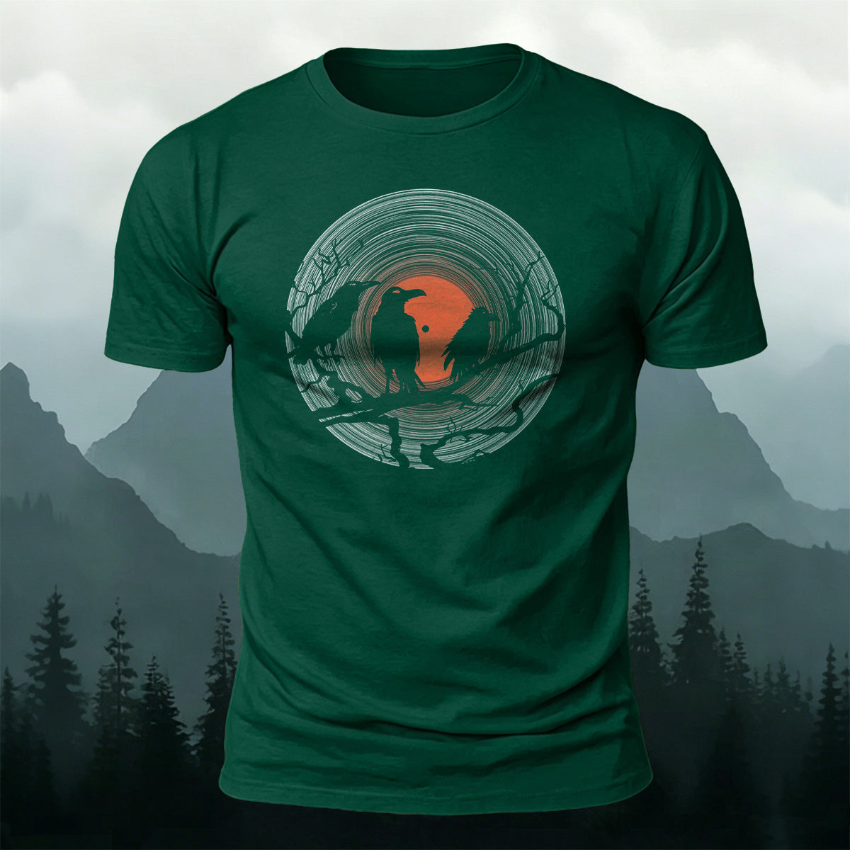 Music Bird Creative Print Casual Premium Cotton Tee