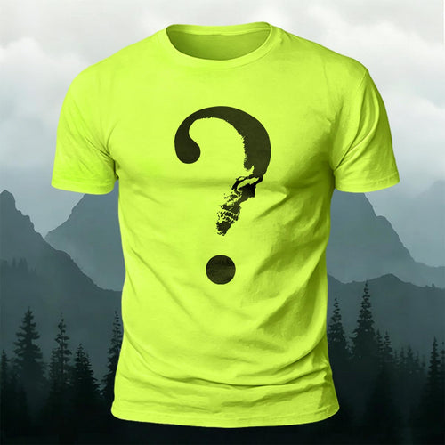 Abstract Question Mark Graphic Minimalist Breathable Tee