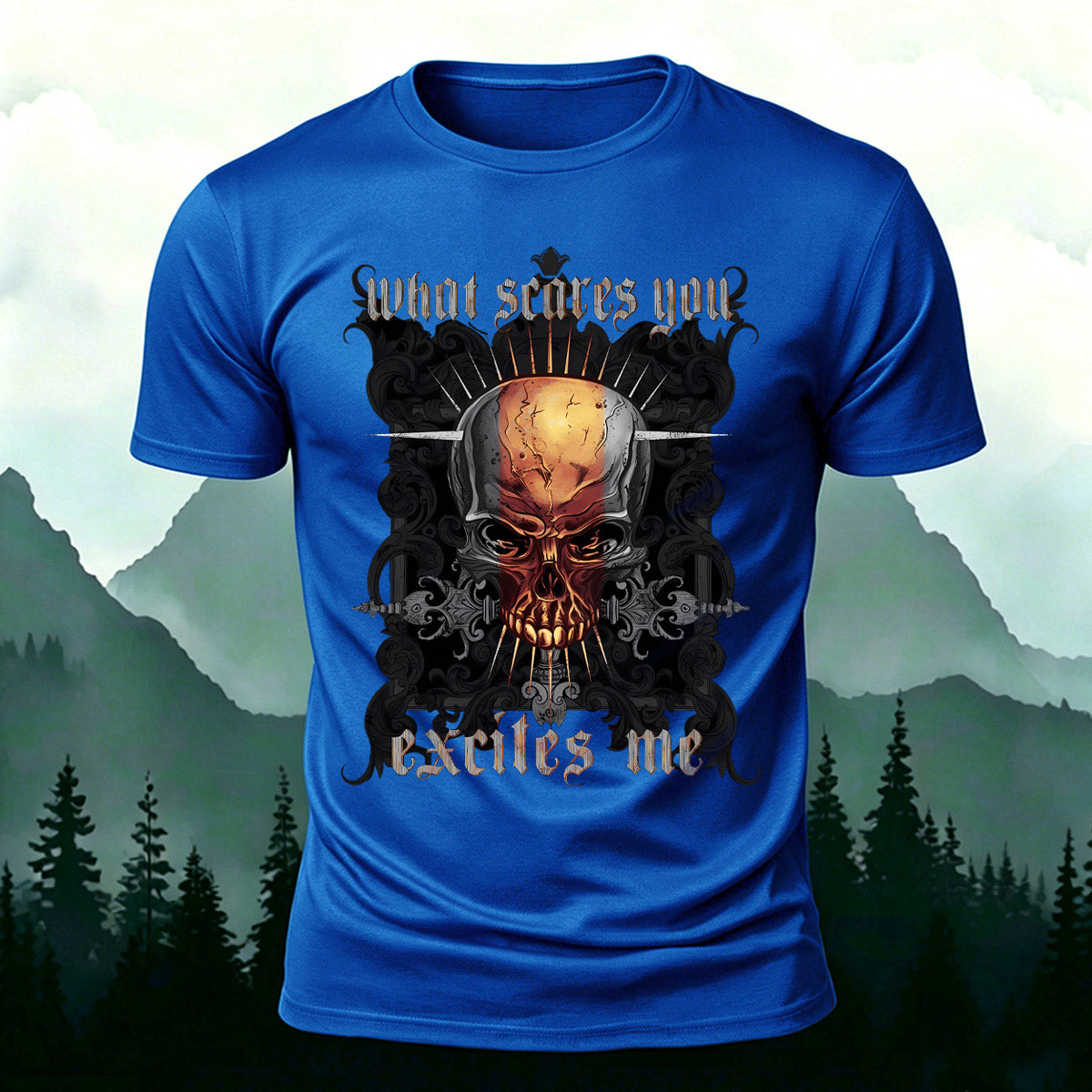Dark Skull Trendy Premium Cotton Casual T-Shirt