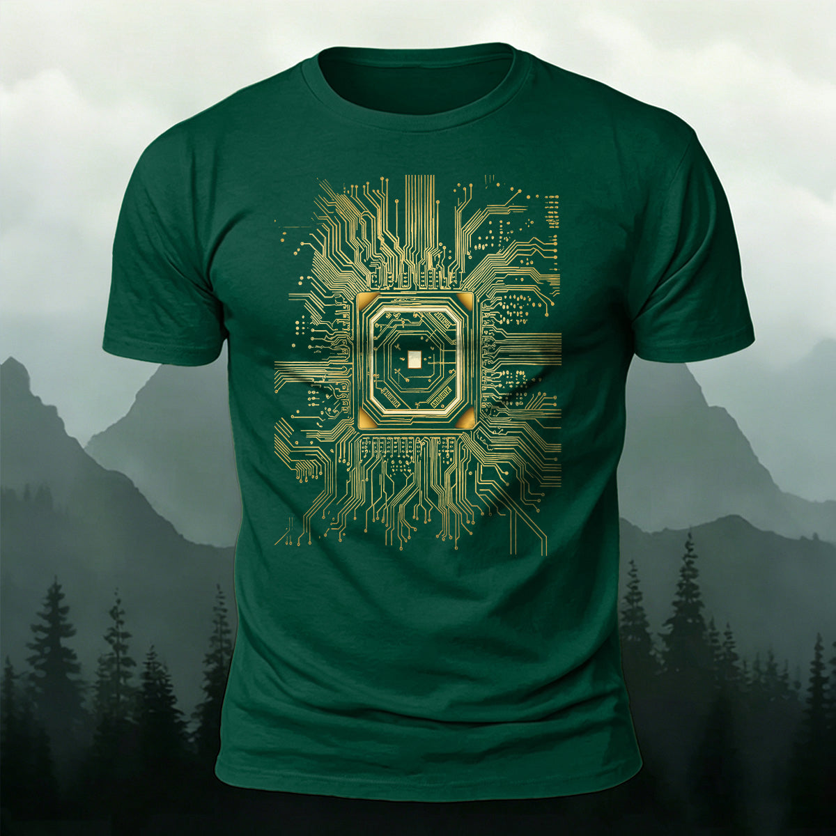 Circuit Board Personalized Breathable Short-sleeve T-shirt