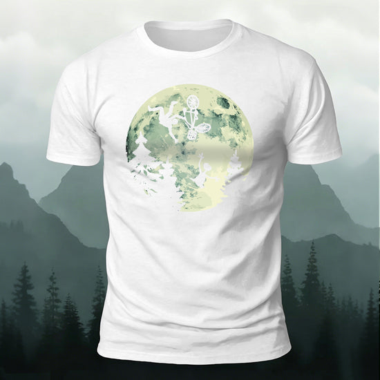 Ride the Moon Casual Cotton T-Shirt White