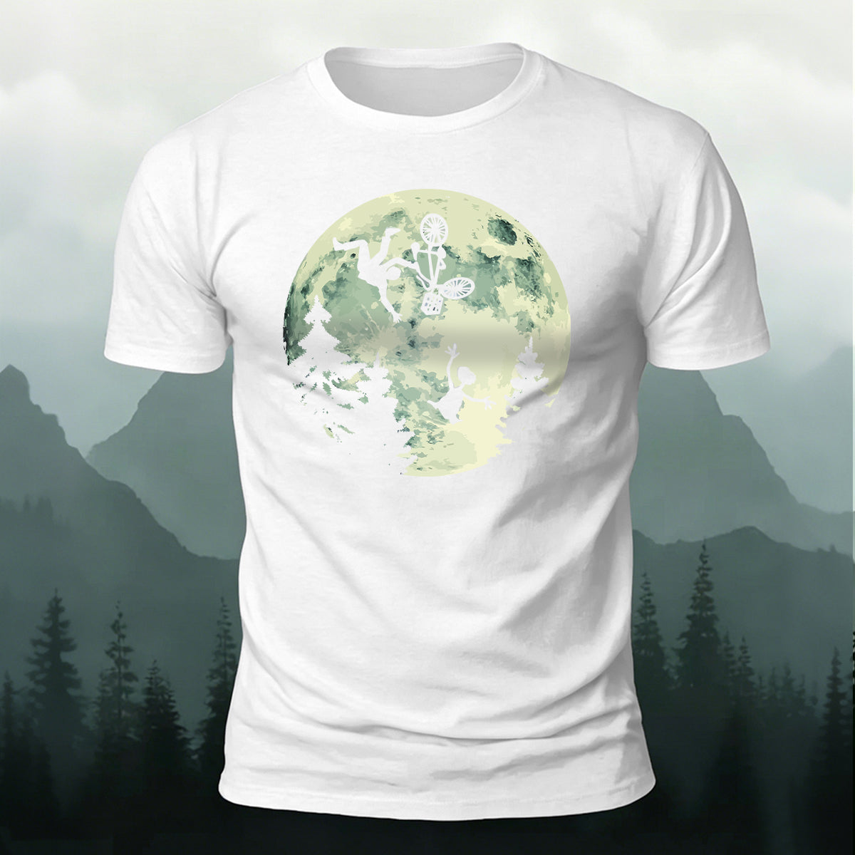 Ride the Moon Casual Cotton T-Shirt White