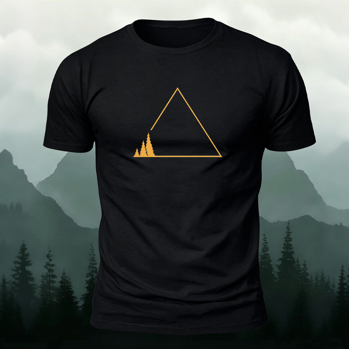 Minimalist Geometric Pattern Skin-friendly Casual T-shirt