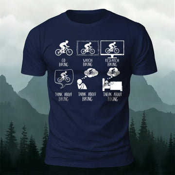 Fun Cycling Hobbyist Casual 100% Cotton T-Shirt
