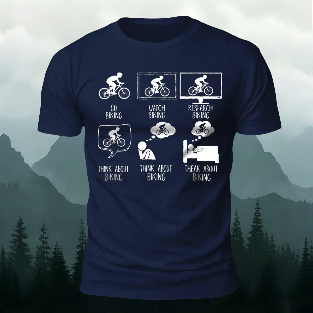 Fun Cycling Hobbyist Casual 100% Cotton T-Shirt