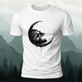 Skull Moon Graphic Trend Premium Cotton T-Shirt White
