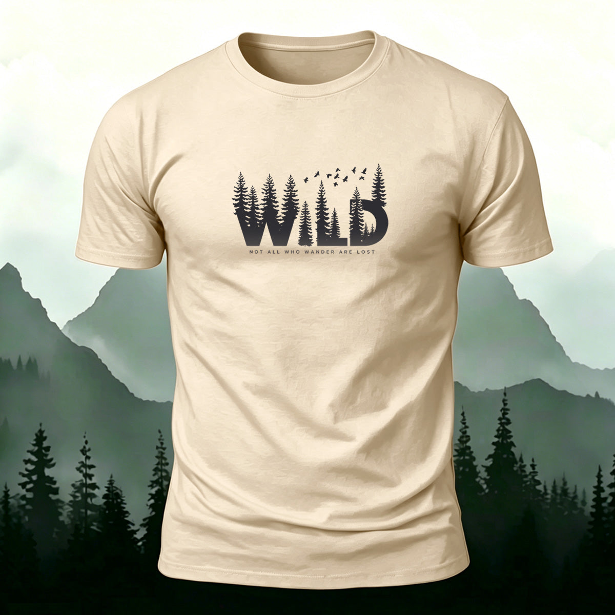 Artistic Wild Letter Minimalist Style Skin-Friendly T-Shirt