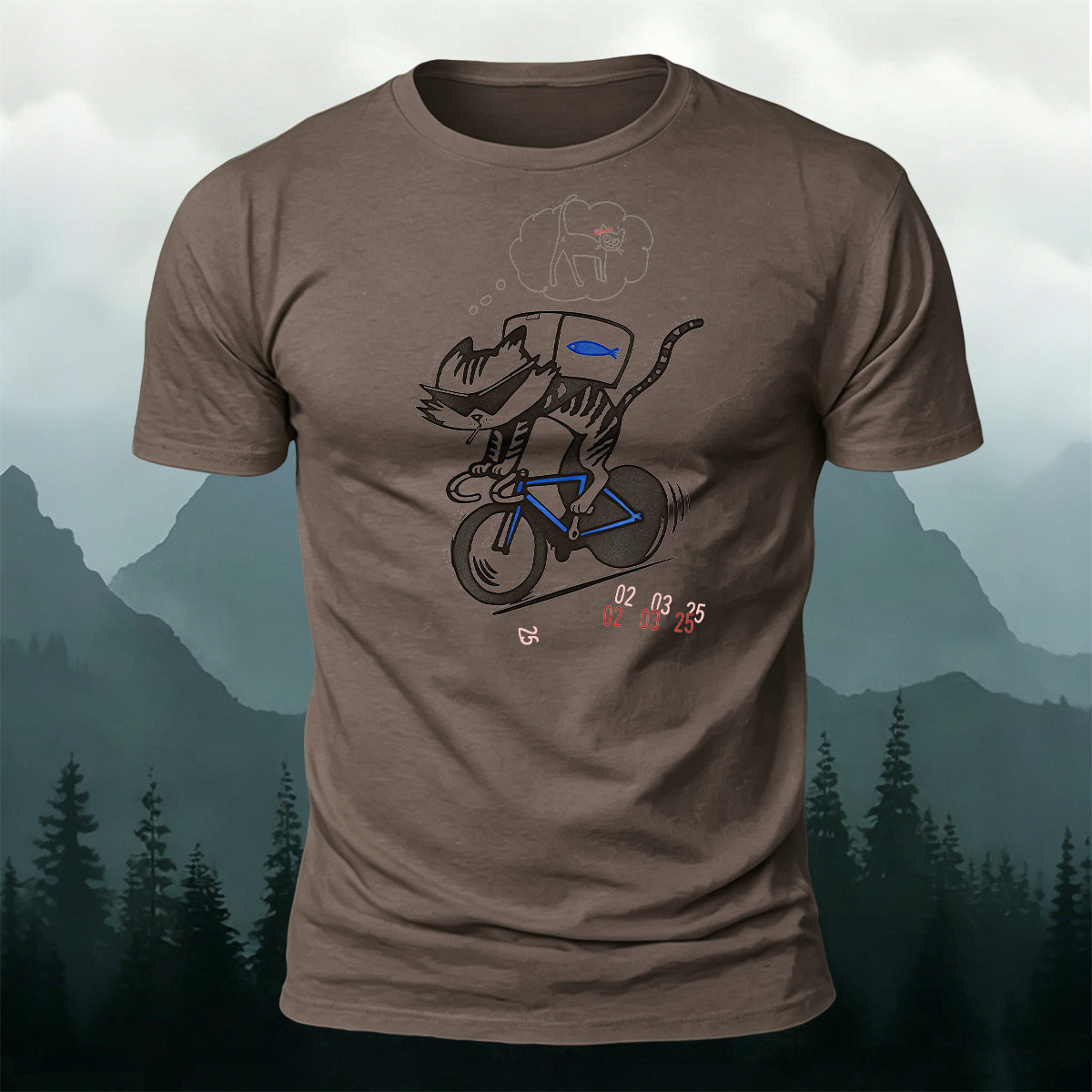 Falling in Love Cycling Series Printed Cotton T-Shirt