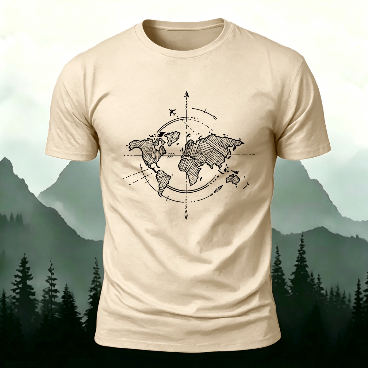 Fragment Pattern Fashion Premium Cotton Casual Tee