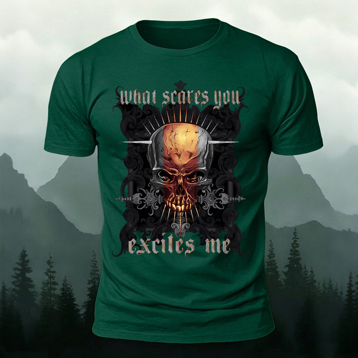 Dark Skull Trendy Premium Cotton Casual T-Shirt