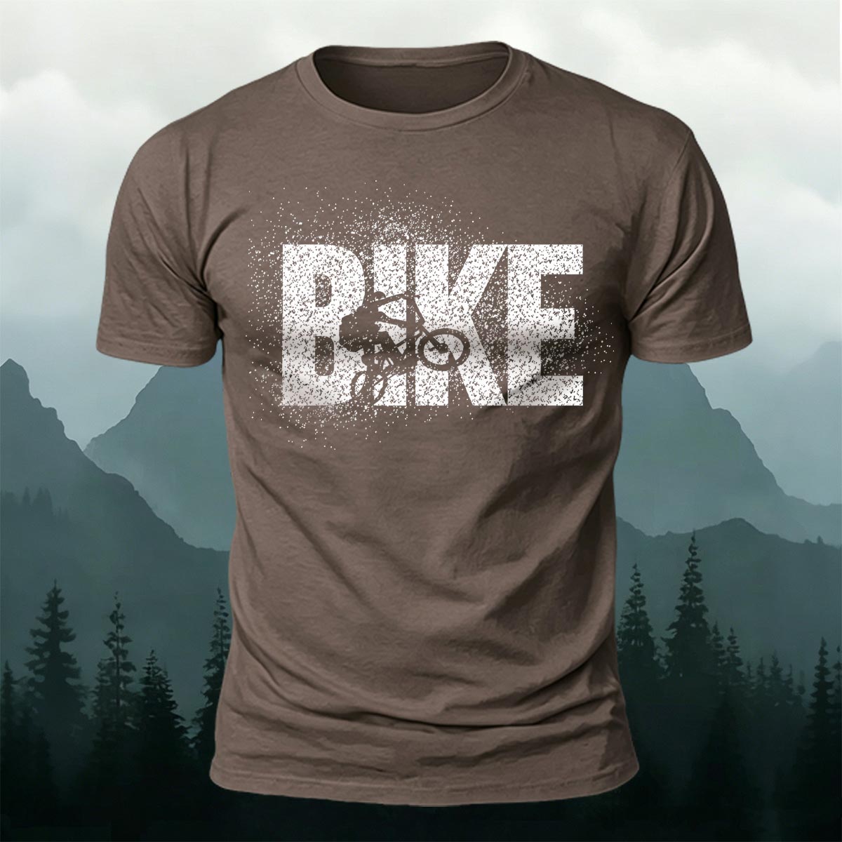 Bike Letter Print fashionable Breathable Material T-Shirt