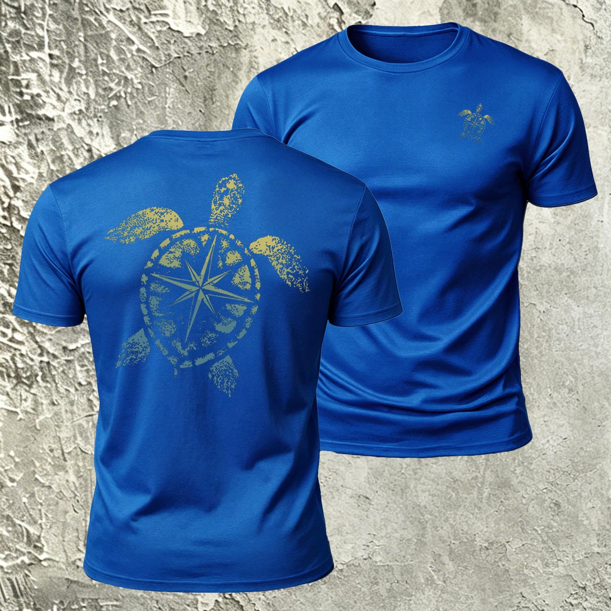 Sea Turtle Pattern Natural Premium Cotton T-Shirt