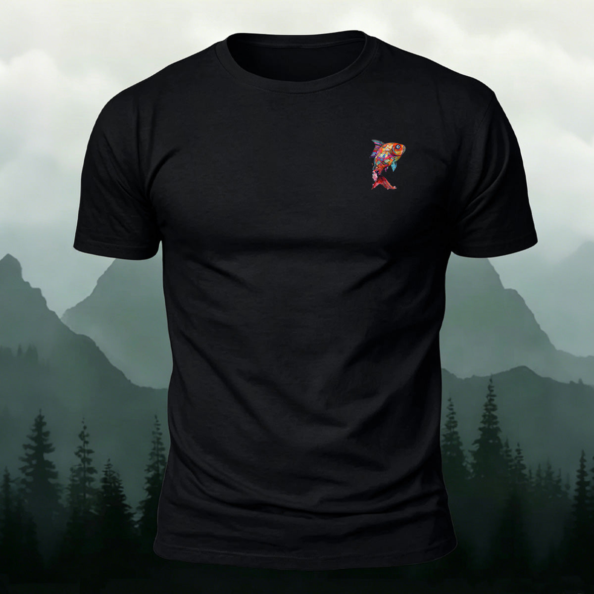 Colorful Fish Minimalist Fashion Skin-Friendly T-Shirt