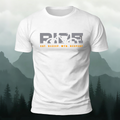 Ride Print Minimalist Style Breathable Material T-Shirt white