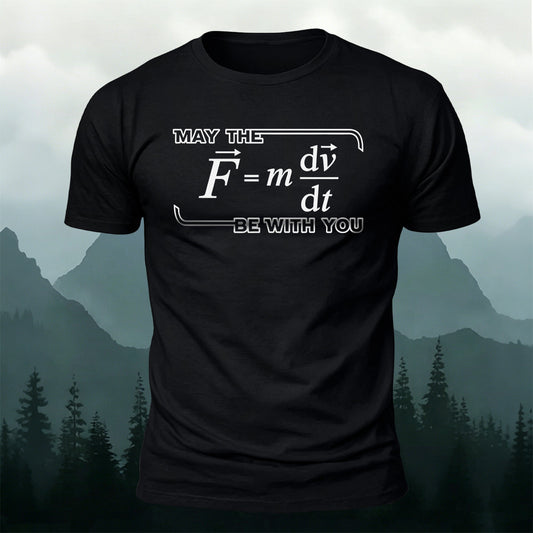 100% Cotton Physics Enthusiast Print Casual T-Shirt