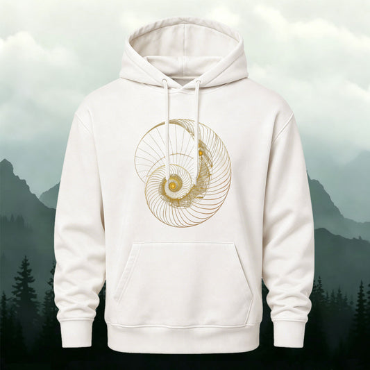 Cotton Geometric Spiral Print Casual Outdoor Sweatshirt