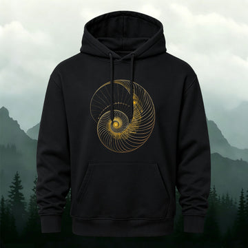 Cotton Geometric Spiral Print Casual Outdoor Sweatshirt