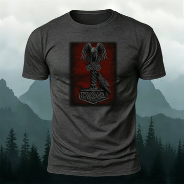 Soft Cotton Dark Eagle Totem Casual T-Shirt