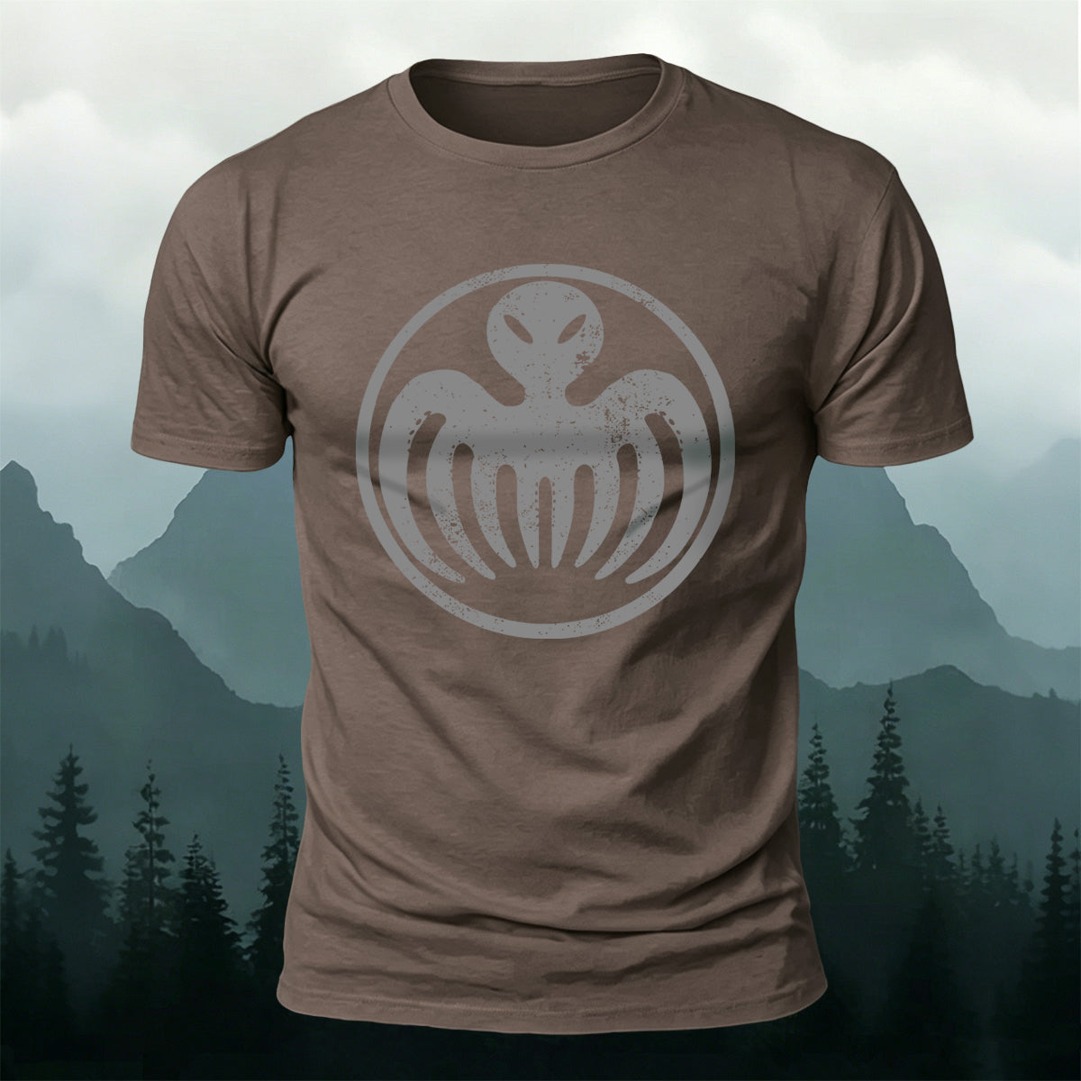 Funny Octopus Totem Print Casual Outdoor Cotton T-Shirt
