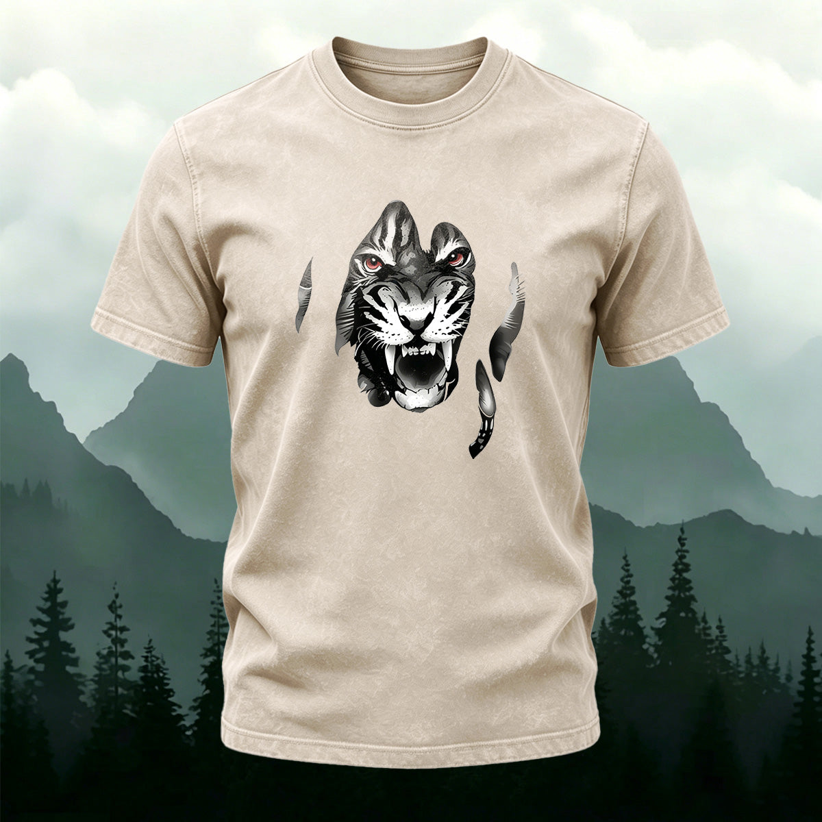 Animal Street Trend Washed Cotton Comfortable T-Shirt