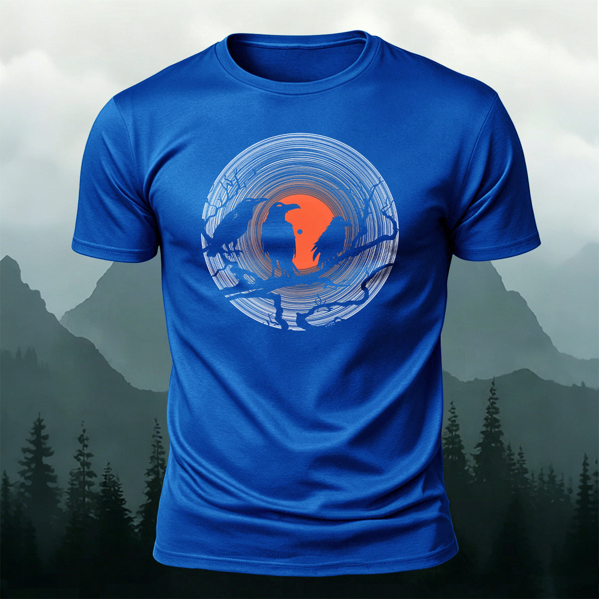 Music Bird Creative Print Casual Premium Cotton Tee