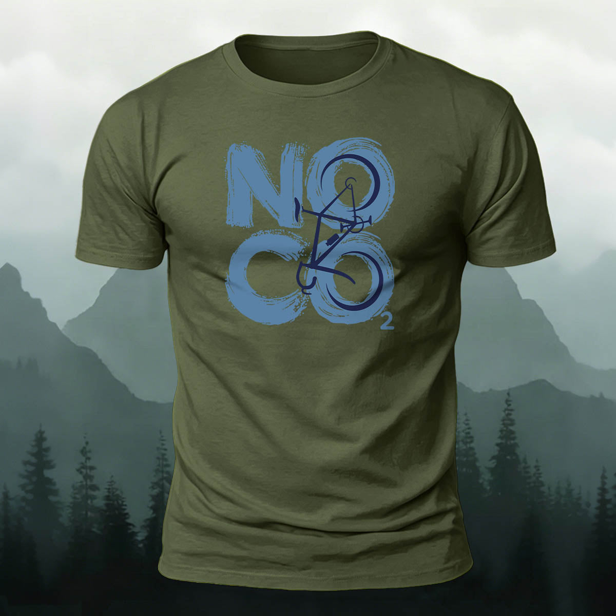 Cotton NOCO2 Letter Print Outdoor Cycling T-Shirt